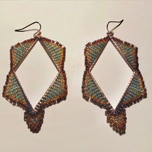 Load image into Gallery viewer, Emerald Diamond Beaded Earrings

